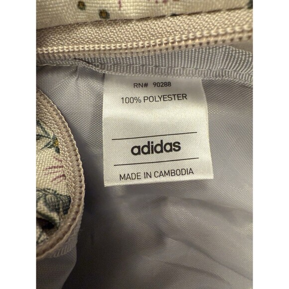 Adidas 3-Stripe Classic backpack Woodland Floral Chalk White Orchid Purple 5.0 - Picture 3 of 6